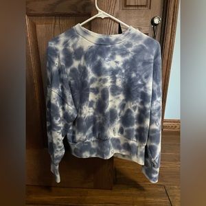 Blue and white sweatshirt